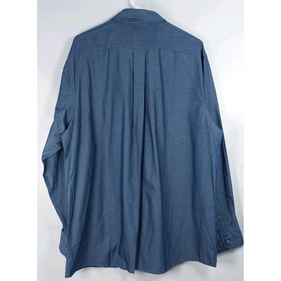 ROWM Navy All Over Print Mens Shirt Sz XL Long Sleeve New With Tags - Picture 7 of 8